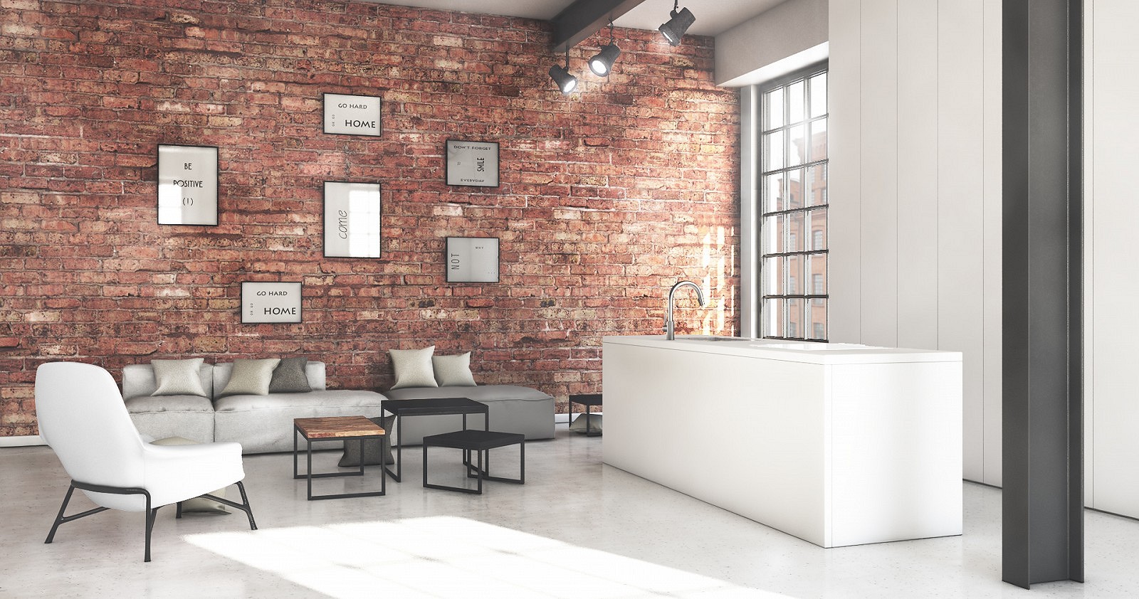 Konglomerat kwarcowy biały - wyspa kuchenna